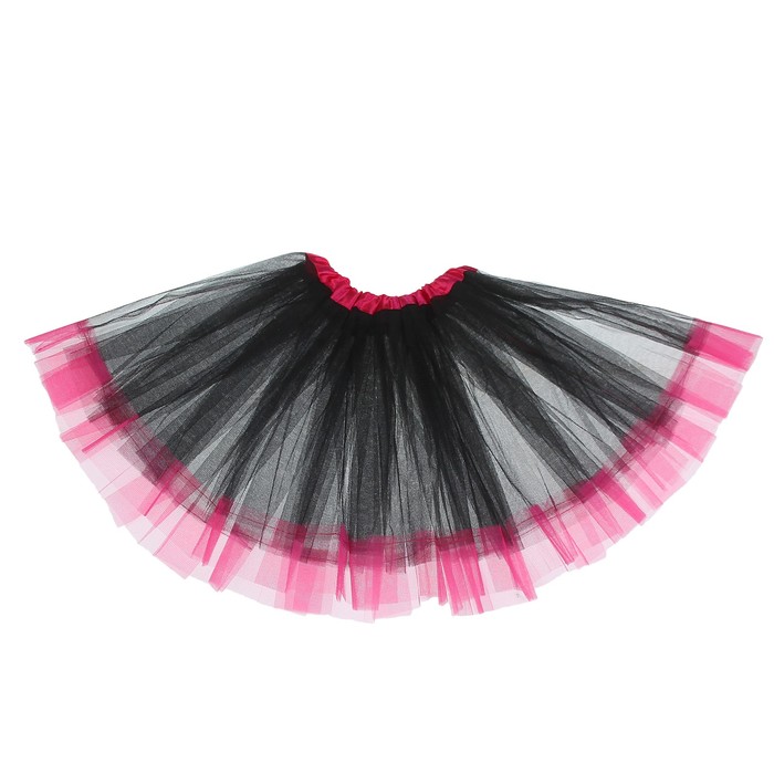 Карнавальная юбка "Кокетка" 2-х слойная 4-6 лет, цвет чёрный