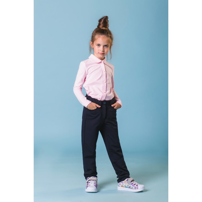 Брюки для девочки MINAKU "Классика", рост 128 см (60), цвет тёмно-синий