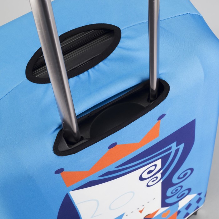 Чехол для чемодана "Королева", 20", цвет голубой