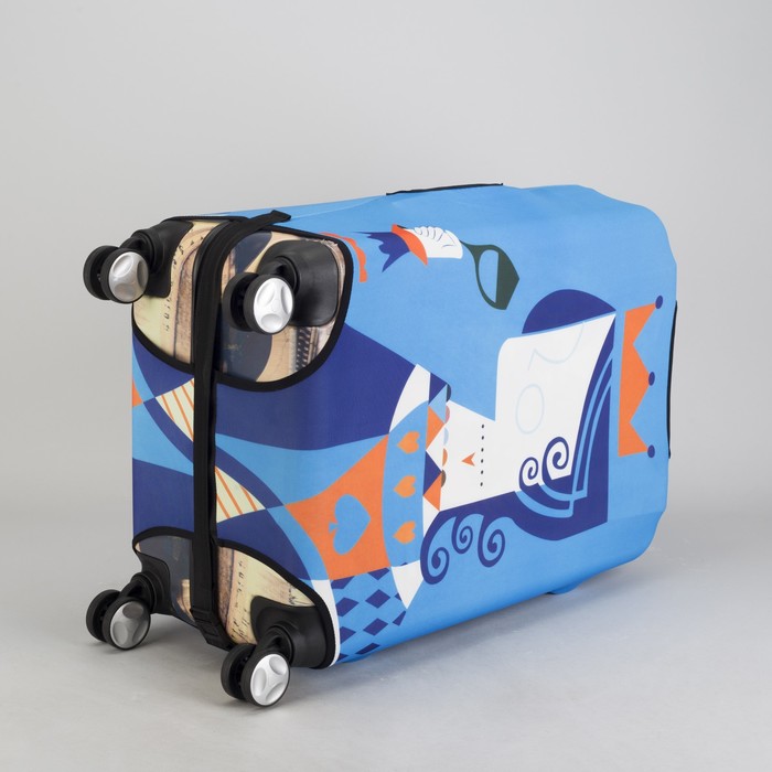 Чехол для чемодана "Королева", 24", цвет голубой