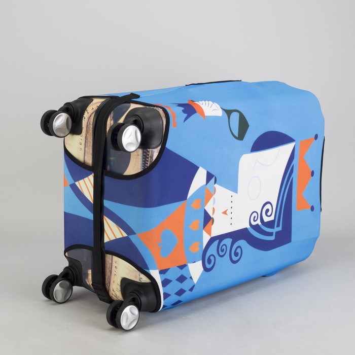 Чехол для чемодана "Королева", 28", цвет голубой