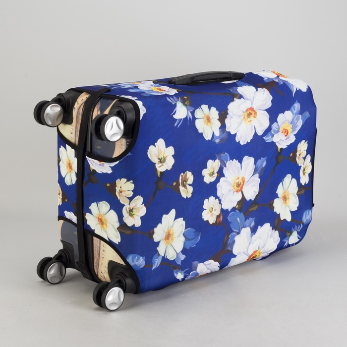 Чехол для чемодана "Сакура", 24", цвет синий