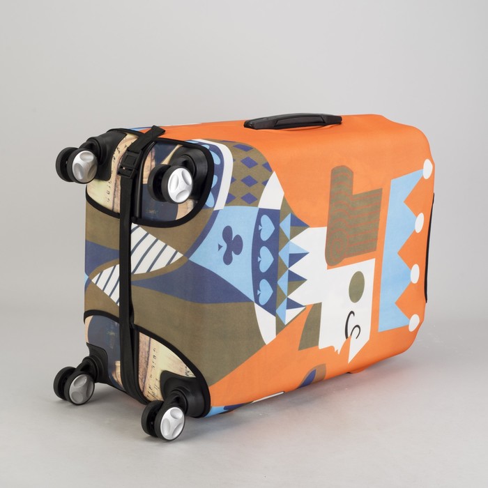 Чехол для чемодана "Король", 20", цвет оранжевый