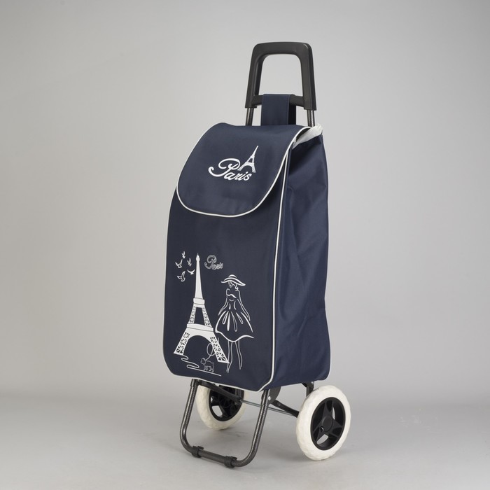 Сумка хозяйственная на тележке "Париж", цвет синий
