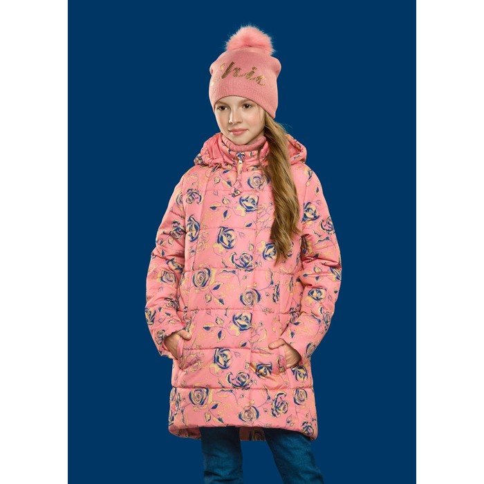 Пальто для девочки, рост 122 см, цвет кремовый