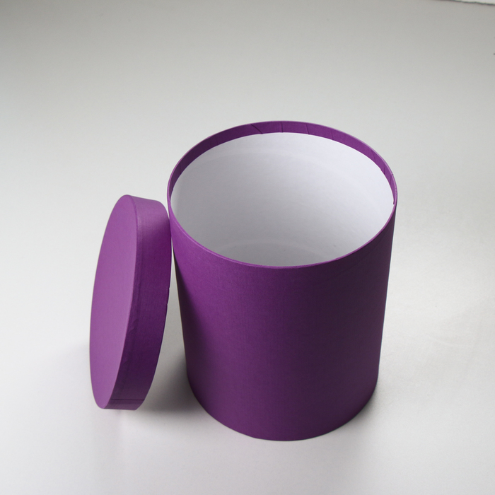 Набор круглых коробок 3в1 "Пурпурный холст", 30 х 30 х 30 - 20 х 20 х 15 см