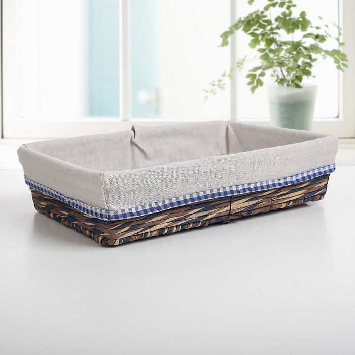 Корзина для хранения плетеная 25х18х7 см "Канва", малая