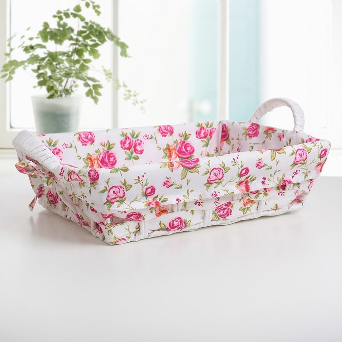 Корзина для хранения плетеная "Лето" 41х26х14 см, большая