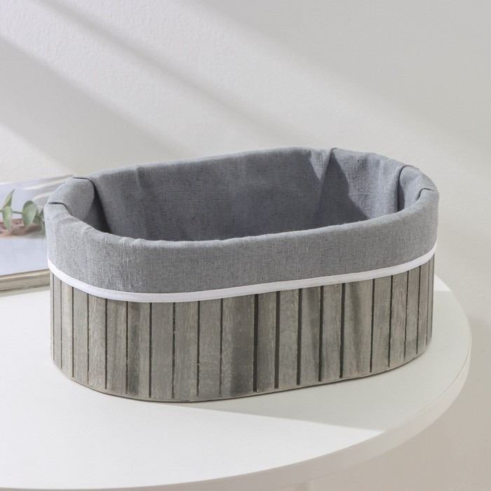 

Корзина для хранения Доляна Storage, 28×19×11 см, большая, дерево, цвет серый