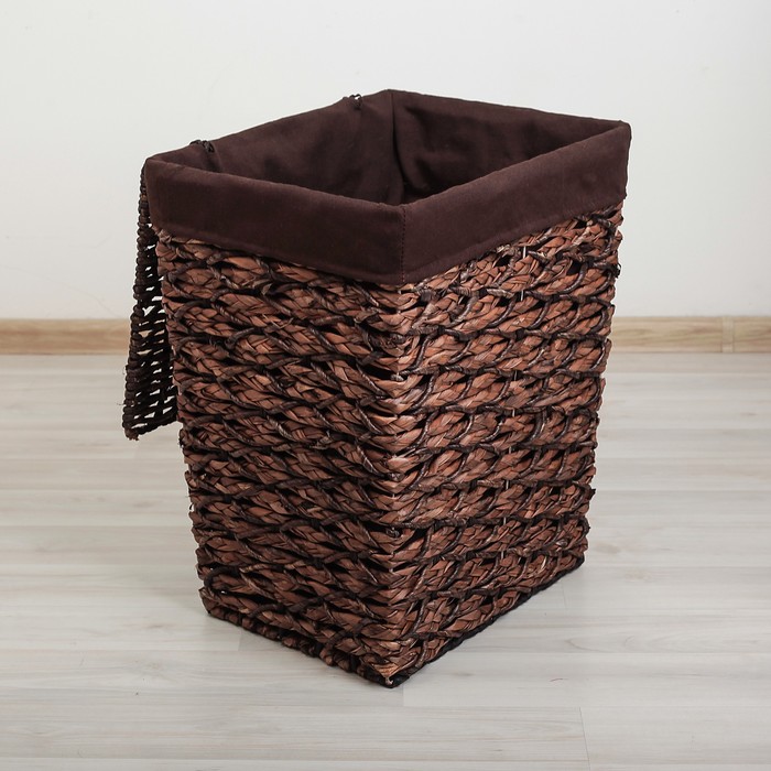Корзина для белья плетеная прямоугольная "Классика" 35х26х43 см, малая