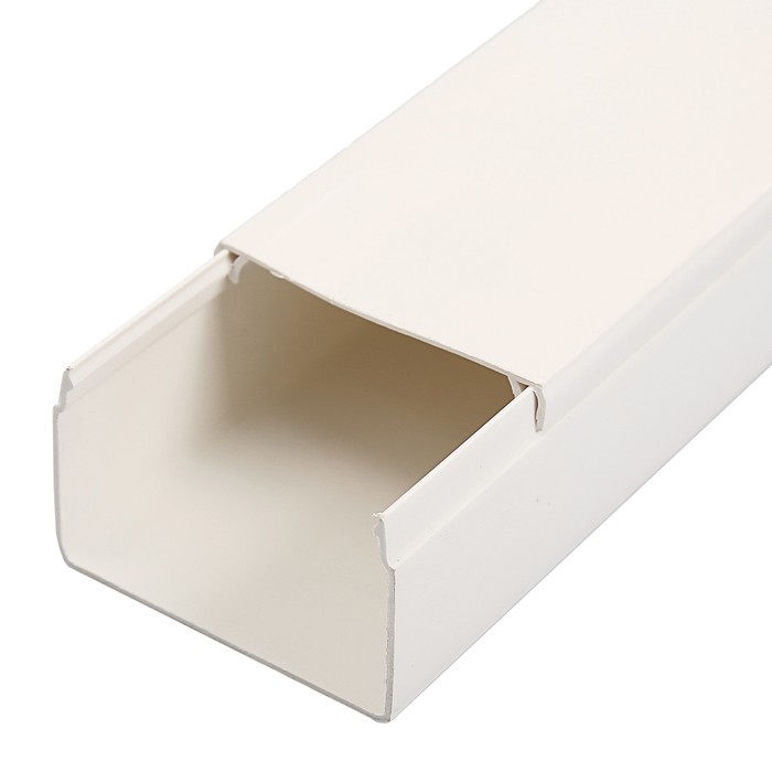 Кабель-канал IEK, серия ECOLINE, 60х40 мм, L=2000 мм, пластик, белый, CKK11-060-040-1-K01-01 37424