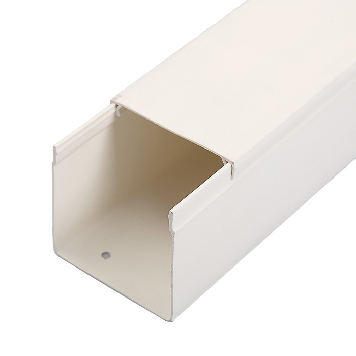 Кабель-канал IEK, серия ECOLINE, 60х60 мм, L=2000 мм, пластик, белый, CKK11-060-060-1-K01