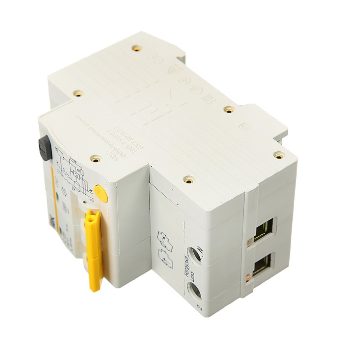 Дифференциальный автомат IEK, АД-12, 2п, 25 А, характеристика С, 30 мА, 4.5 кА, MAD10-2-025- 37425