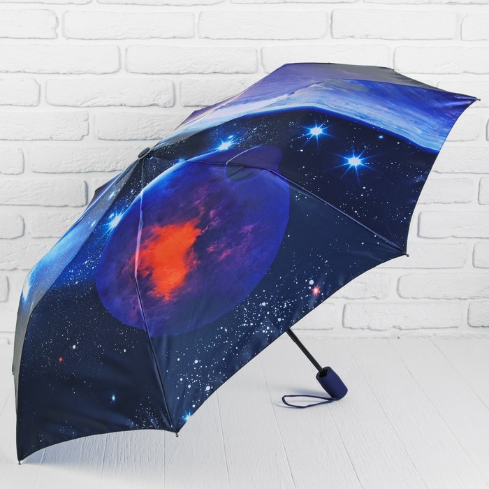 Зонт полуавтоматический "Вселенная", R=52см