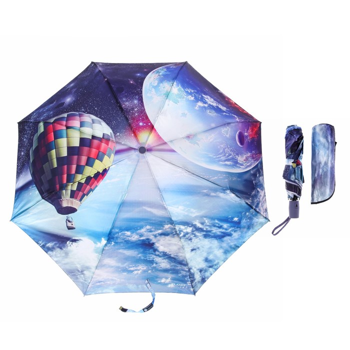 Зонт полуавтоматический "Вселенная", R=51см