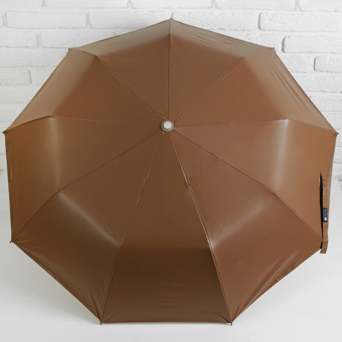 Зонт полуавтоматический "Тропики", R=51см, цвет купола коричневый