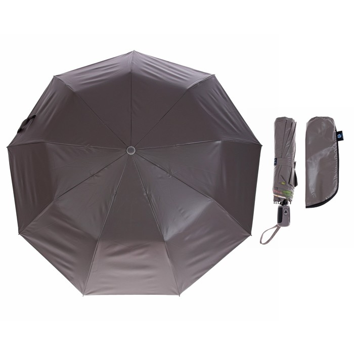 Зонт полуавтоматический "Тропики", R=51см, цвет купола серый