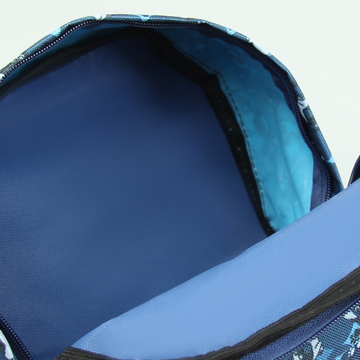 Рюкзак детский "Мопсы", 1 отдел, наружный карман, цвет синий