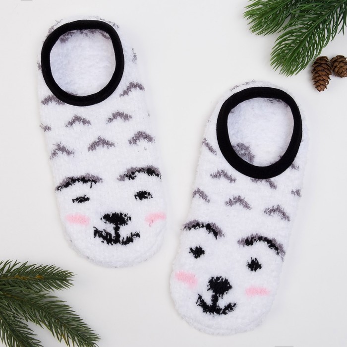 Носки женские укороченные со стоперами KAFTAN "Мишка", 23-25 см, 100% п/э