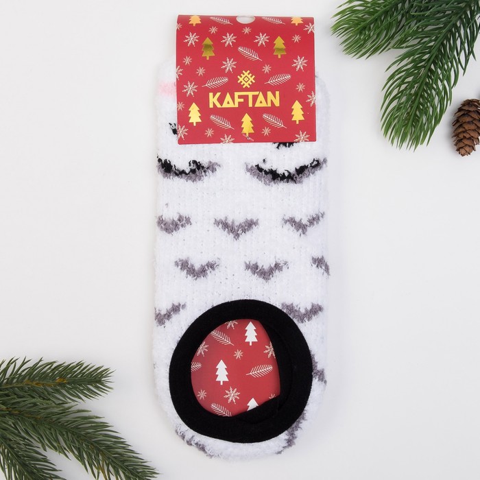 Носки женские укороченные со стоперами KAFTAN "Мишка", 23-25 см, 100% п/э