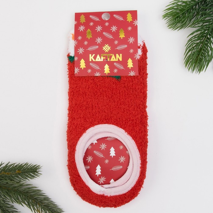 Носки женские укороченные со стоперами KAFTAN "Снеговик", 23-25 см, 100% п/э