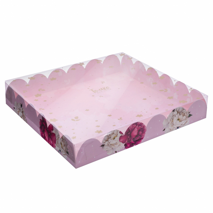 Коробка для кондитерских изделий с PVC крышкой «Чудесный подарок!», 35 х 35 х 6 см