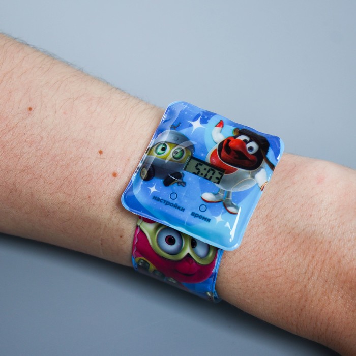 Подарочный набор СМЕШАРИКИ "Пин код" с часами и светоотражающими наклейками