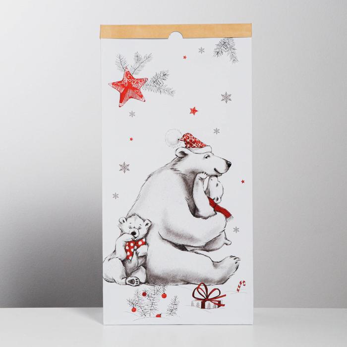 Пакет крафтовый «Время быть рядом», 32 х 64 х 16 см