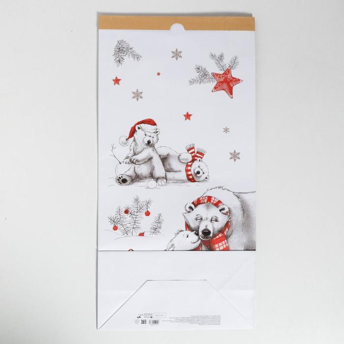 Пакет крафтовый «Время быть рядом», 32 х 64 х 16 см