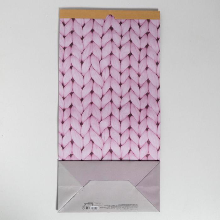 Пакет крафтовый «Теплые мгновения», 32 х 64 х 16 см