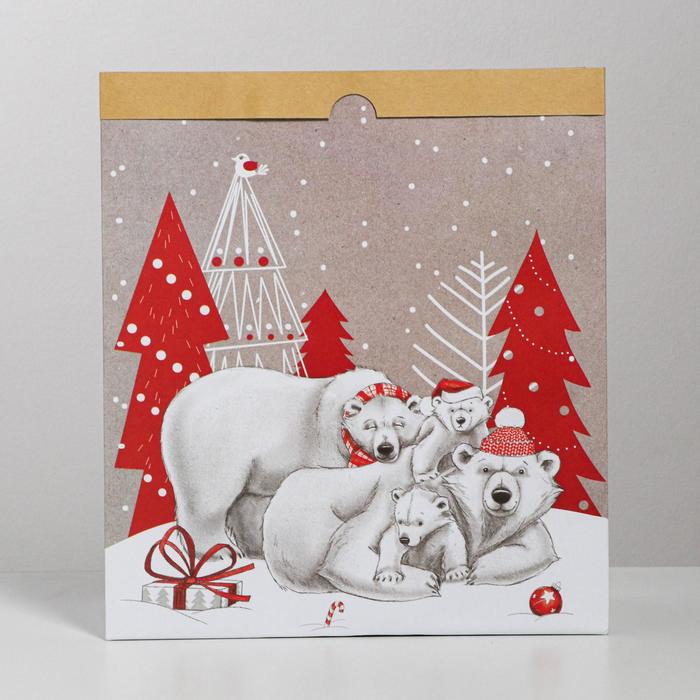 Пакет крафтовый «Время быть рядом», 32х36х16 см