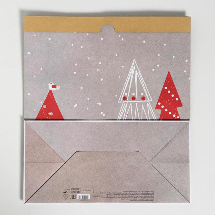 Пакет крафтовый «Время быть рядом», 32х36х16 см