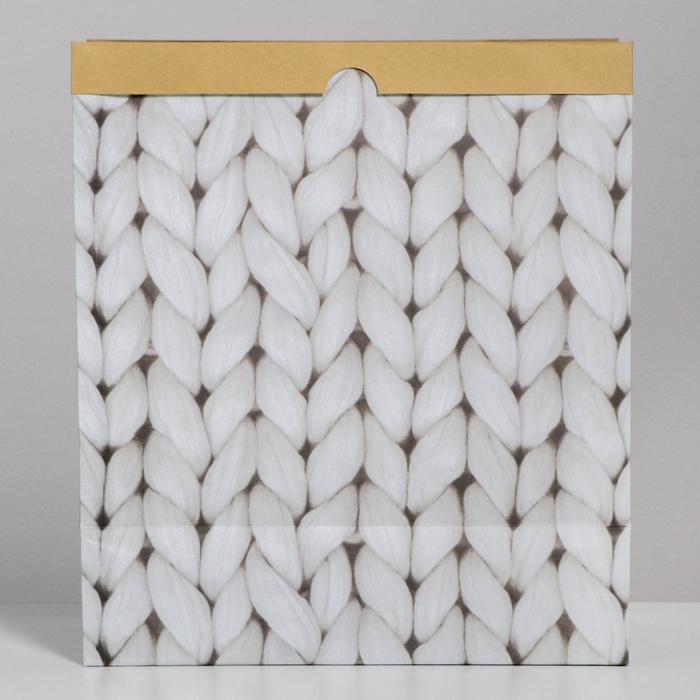 Пакет крафтовый «Теплые мгновения», 32 х 36 х 16 см