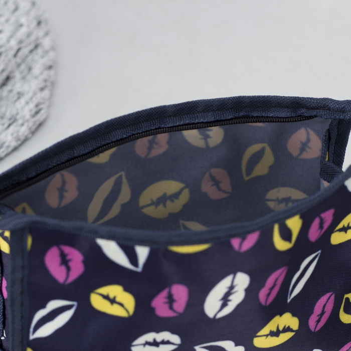 Косметичка "Губки", отдел на молнии, цвет синий