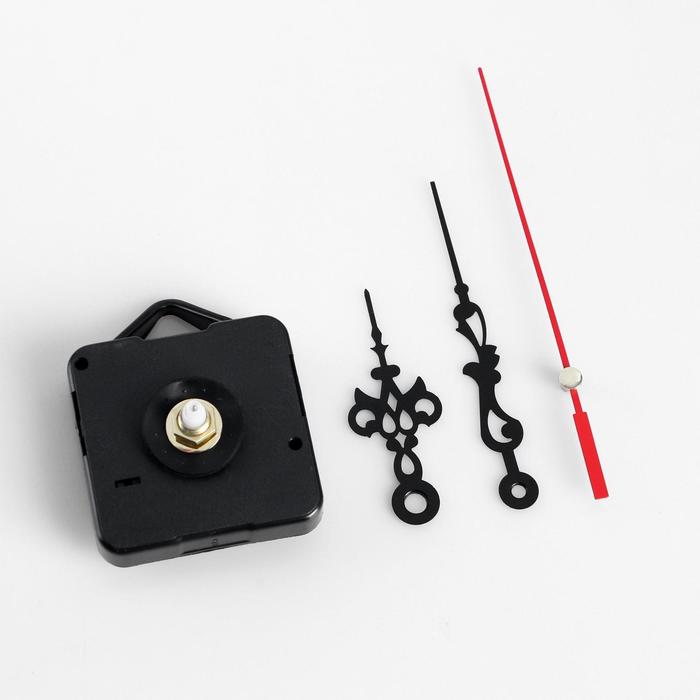 Набор, часовой механизм 5168s, плавный ход, подвес+комплект стрелок витые 1004, шток 16 мм