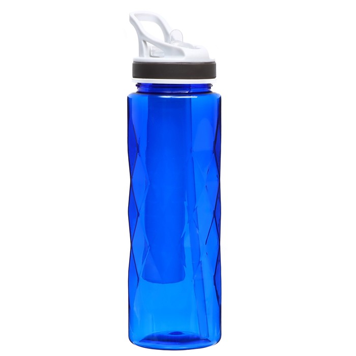 Бутылка для воды, 700 мл, Shapes, с поильником, 25 х 7 см, синяя