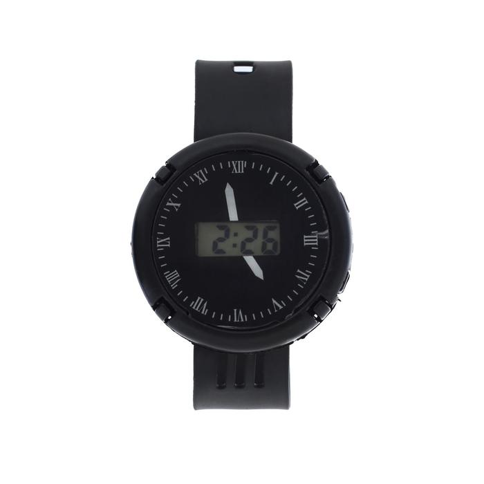 Часы наручные дет. электронные, круглые, с силик ремешком, римские цифры, микс, 22 см