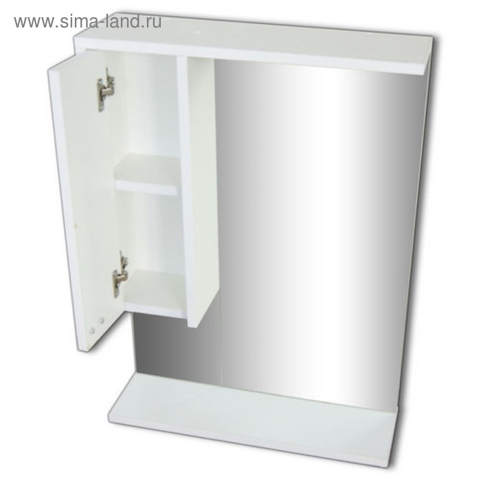 фото Зеркало-шкаф для ванной комнаты "блик 60 лайт" левый 15,2 х 60,6 х 77 см домино