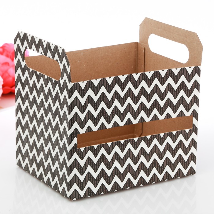 Коробка‒ящик «Зигзаг», 19,3 х 14,5 х 15 см