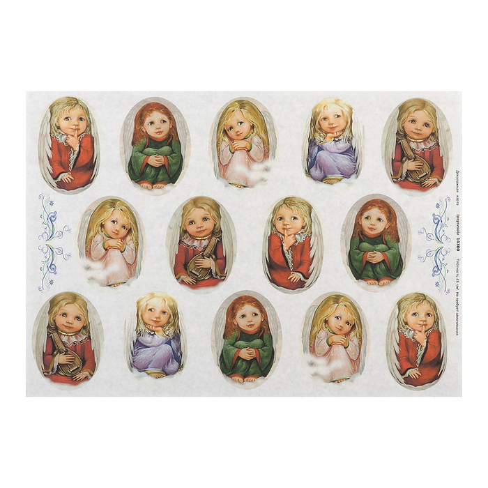 Декупажная карта "Прелестные создания" плотность 45 г/м2, формат А4