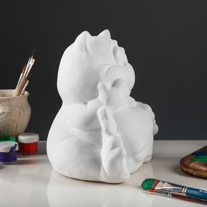 Копилка "Кот с сердцем " под роспись