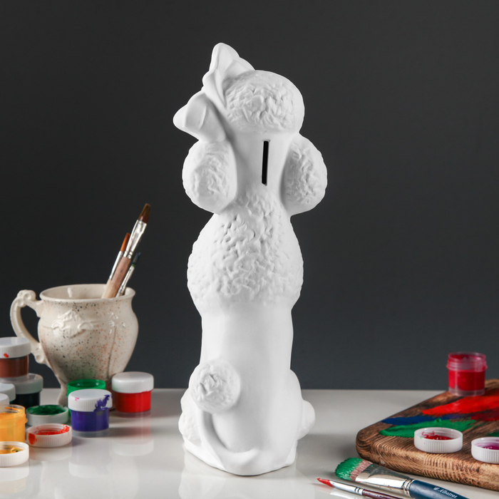 Копилка "Собака Пудель" под роспись