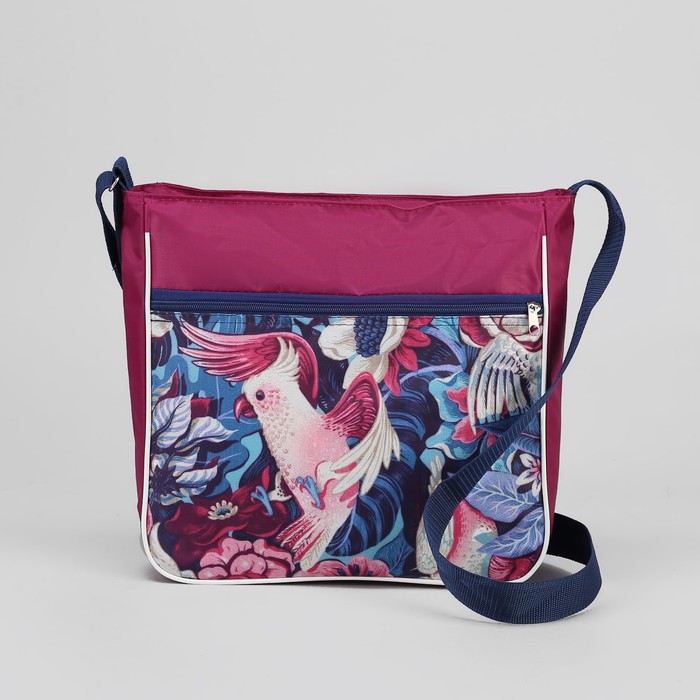 Сумка молодёжная "Попугай", отдел на молнии, наружный карман, регулируемый ремень