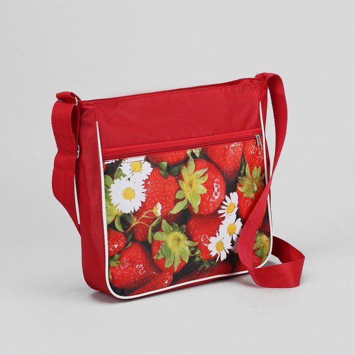 Сумка молодёжная "Ягоды", отдел на молнии, наружный карман, регулируемый ремень