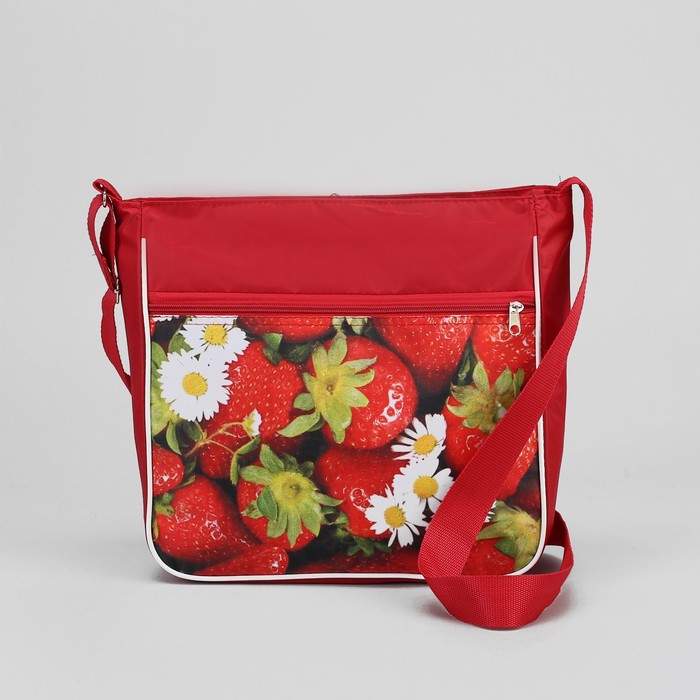 Сумка молодёжная "Ягоды", отдел на молнии, наружный карман, регулируемый ремень