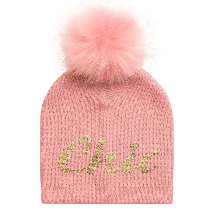 Шапка для девочки, размер 51-52 см, цвет розовый