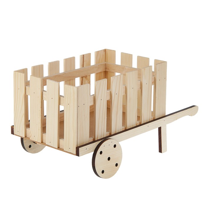 Кашпо декоративное "Тележка", 43 x 22,5 x 21 см