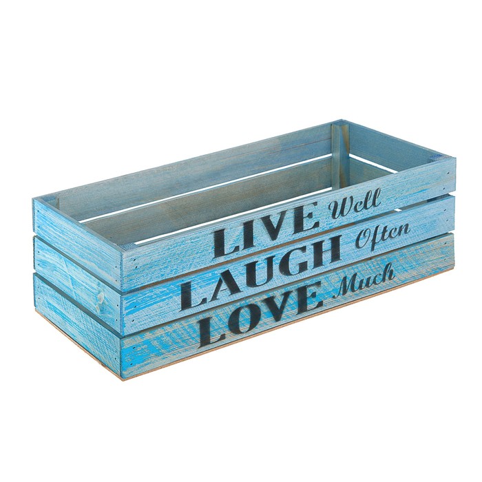 Набор интерьерных ящиков "Live" 3в1, 50 х 30 х 12 см, синий