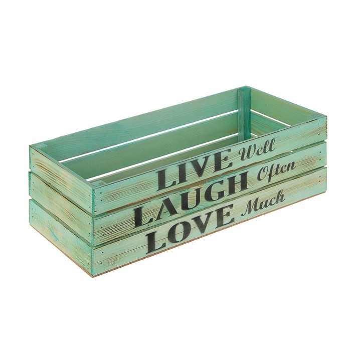 Набор интерьерных ящиков "Live" 3в1, 50 х 30 х 12 см, тиффани