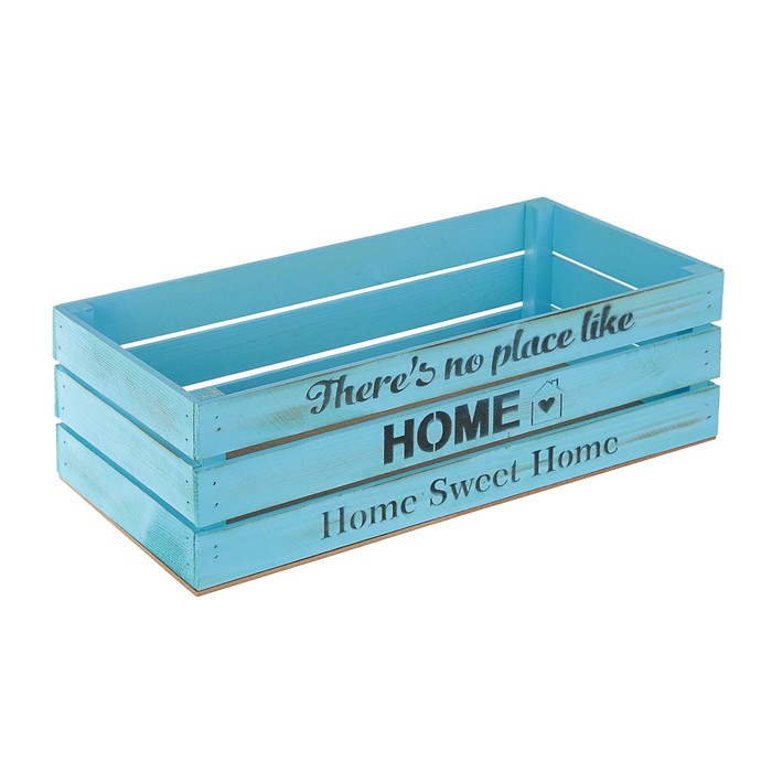 Набор интерьерных ящиков "Home" 3в1, 50 х 30 х 12 см, пастельно голубой